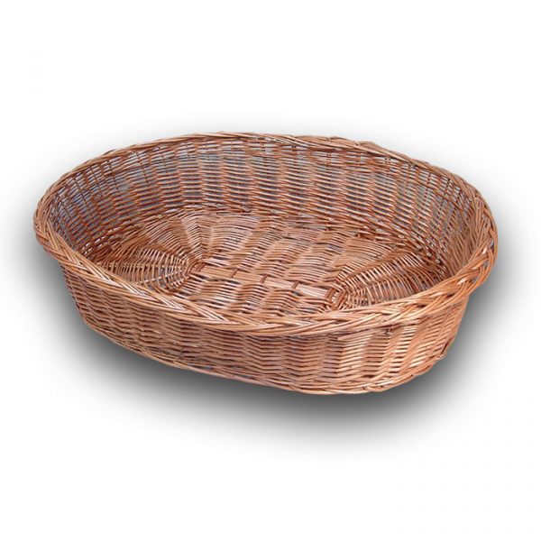 Wicker dog basket bed